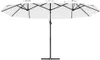 vidaXL Sonnenschirm Sand 372 x 198 x 243 cm Polyester und Produktbild-Vorschau 4