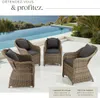 4 fauteuils en rotin avec structure en aluminium, coussins Voir les images du produit 4