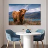 MuchoWow® Poster Schottisches Hochlandrind - Berg - Wasser Produktbild-Vorschau 5