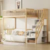 Hochbett,Kinderbett(natur)Holzbett,mit Produktbild-Vorschau 4