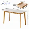 Massivholz-Schreibtisch 120 cm, weiß, 2 Schubladen, mit Haken Productafbeelding-voorbeeld