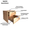 Nachttisch NACO Kernbuche massiv geölt - Nachtkommode mit 2 Produktbild-Vorschau 6