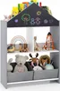 GOPLUS 2 in 1 Kinder Bücherregal, Whiteboard & Tafel Produktbild-Vorschau 1