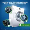 A washing machine with callouts highlighting different parts and benefits of using Calgon. Produktbild-Vorschau