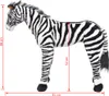 A full-body side view of a plush zebra toy. Náhled obrázku produktu