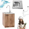 Stamar | Küchenschrank, mit Spüle und Armatur, Goldene Produktbild-Vorschau 1