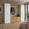 Garderobenkombination Weiß/Artisan Eiche, 212x193x34 cm, Produktbild-Vorschau 11