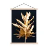 MuchoWow® Textilposter Blätter - Gold - Herbst - Natur - Produktbild-Vorschau 1