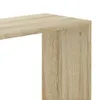 A close-up view of a wooden shelf unit. Náhled obrázku produktu