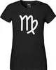 Huuraa Damen T-Shirt Jungfrau Sternzeichen Zeichen M Black Produktbild-Vorschau 2