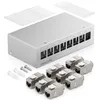 deleyCON 8 Port Patchpanel Set Patchfeld Verteilerfeld 1HE Produktbild-Vorschau 1