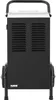 The back view of a black and white dehumidifier with a handle on top and wheels on the sides. Podgląd zdjęcia produktu