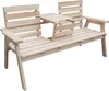 Home Deluxe Panca da giardino REYA - 2 posti in legno | Anteprima dell’immagine prodotto 1