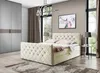 Boxspringbett Schlafzimmerbett EIVOR 160x200cm Creme Produktbild-Vorschau 1