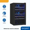 A product collage featuring a wine cooler with its specifications. Produktbild-Vorschau