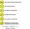 A list of icons and text describing product features. Produktbild-Vorschau