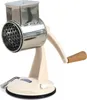 A beige and silver rotary grater with a wooden handle, shown against a white background. Produktbild-Vorschau