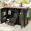 Sweiko Ilot de cuisine Armoire buffet 120 x 73 (45) x 92 cm Voir les images du produit 1