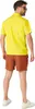 A man is shown from the back wearing a yellow shirt and brown shorts. Náhled obrázku produktu