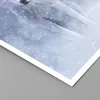 Poster - Poster ohne Rahmen - Weiß Wolf Schnee - 50x50 cm - Produktbild-Vorschau 2
