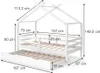 Letto montessori bambini Vitalispa Luni Bianco 160 x 80 cm Anteprima dell’immagine prodotto 2