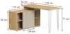 Rohový stôl Vicco Notivo Kašmír 135 x 55 cm s kartotékou, Náhľad obrázku produktu 2