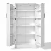 An open white cabinet with multiple shelves. Náhľad obrázku produktu