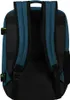 The back view of a blue and black backpack. Produktbild-Vorschau