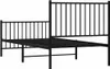 vidaXL Postel s čelem a nohou kovová 90x190 cm Náhled obrázku produktu 5