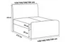 Bett mit Matratze und Lattenrost LOLA – 200x200, beige 2 + Produktbild-Vorschau 3