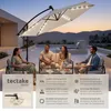 tectake® Otočný slunečník s LED osvětlením, solární, 3 x 3 Náhled obrázku produktu 2