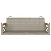 Houpací lavice šedá 109 x 62 x 40 cm polyratan Náhled obrázku produktu 4