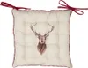 Clayre & Eef Stuhlkissen Schaumstoff 40x40 cm Beige Rot Produktbild-Vorschau 1