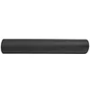 A black foam roller lying horizontally on a white background. Produktbild-Vorschau
