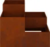 vidaXL Vaso da giardino arrugginito 100 x 100 x 60 cm Anteprima dell’immagine prodotto 6