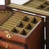 Šperkovnice, šperkový kufřík, 5 vrstev, dřevěná Náhled obrázku produktu 5