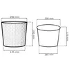 Innen & Außenbereich Set 3x Blumentopf Rund Rattan H 19 22 Produktbild-Vorschau 2