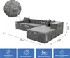 Ecksofa aus strukturiertem Stoff "Tessaro" – 4-Sitzer – Produktbild-Vorschau 3