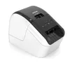 A white and black Brother label printer is shown from a diagonal angle against a white background. Produktbild-Vorschau