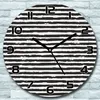 Wanduhr aus Glas Rund fi 30 Weiß-schwarze Streifen Quarz Produktbild-Vorschau 1