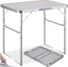 Camping Klapptisch aus Aluminium 75x55x68cm - grau Produktbild-Vorschau 11