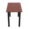 A table with a brown top and black legs, isolated on a white background. Náhľad obrázku produktu