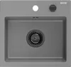 Mexen Milo 1-Becken-Granit-Spüle 435 x 410 mm, Grau, Siphon Produktbild-Vorschau 1