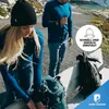 Two people in outdoor gear are preparing for a hike, with backpacks and hiking poles. Voir les images du produit