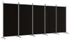vidaXL 5-tlg. Paravent Schwarz 433x180 cm Stoff Produktbild-Vorschau 1