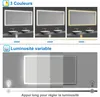 Miroir lumineux 80x60cm,3 couleurs + dimmable + anti-buée + Voir les images du produit 2