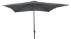 A dark gray square patio umbrella is shown against a white background. Produktbild-Vorschau