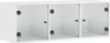 vidaXL Armoire murale avec portes en verre blanc 102x37x35 Voir les images du produit 1