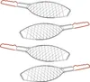Fischgrillklammer 4er Set, Edelstahl, Silber, 58x13x3 cm, Produktbild-Vorschau 1