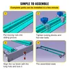 A four-panel diagram illustrating the assembly steps of a woodworking tool. Produktbild-Vorschau